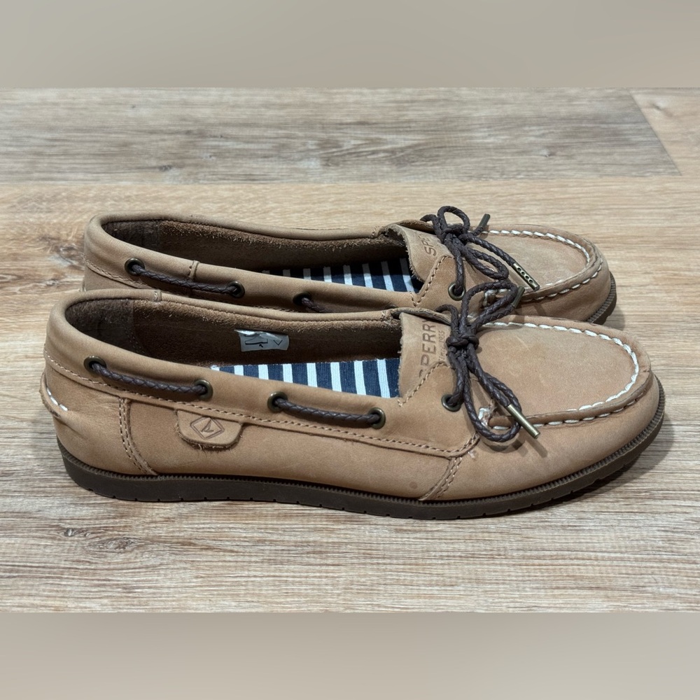 NEW Sperry Little Girls Sahara Boat Shoes Tan Size 3